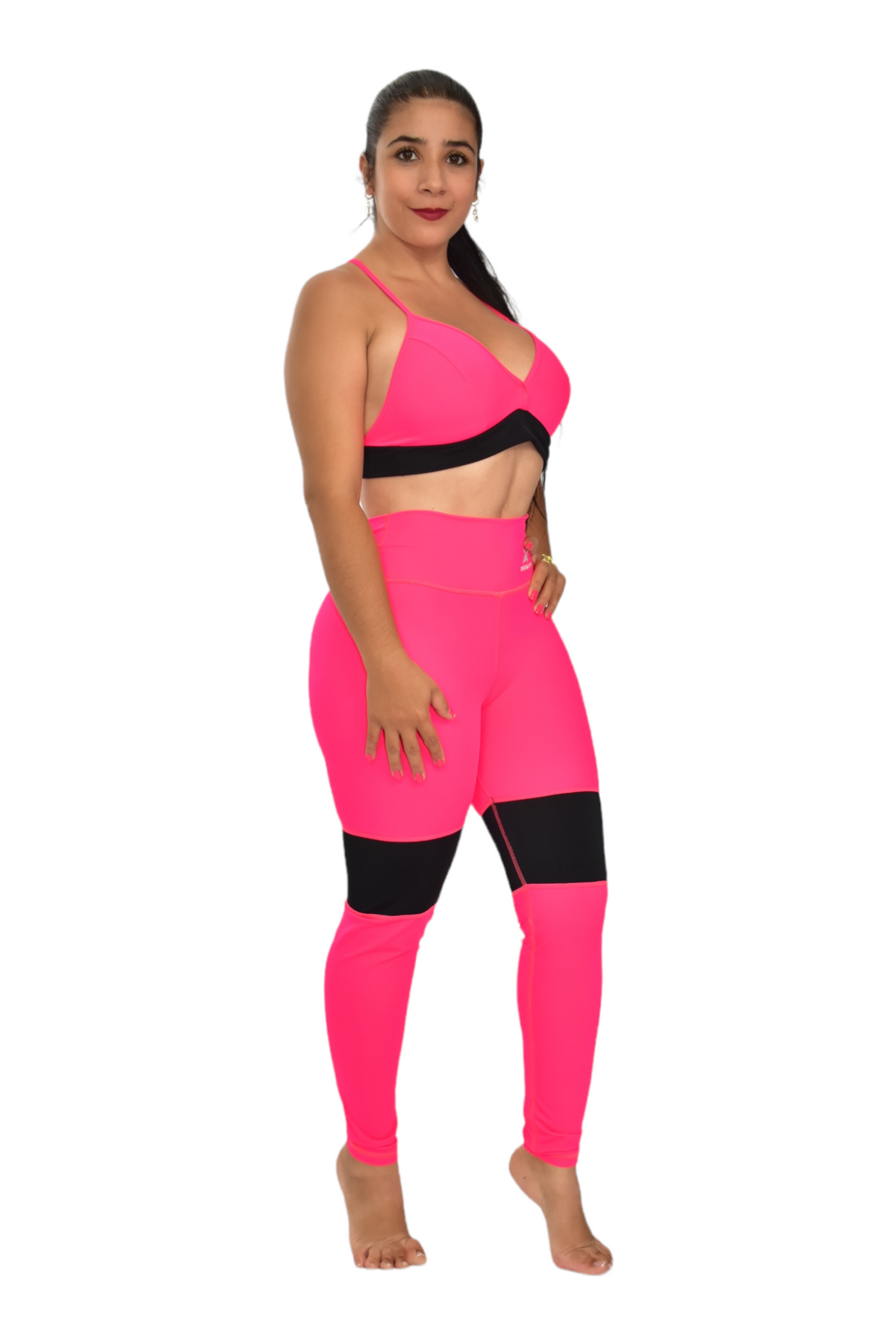 LEGGINS COMBINADA SET 2 PIEZAS PREMIUMTEX FUNCIA CINTA NEGRA oversilvercolombia