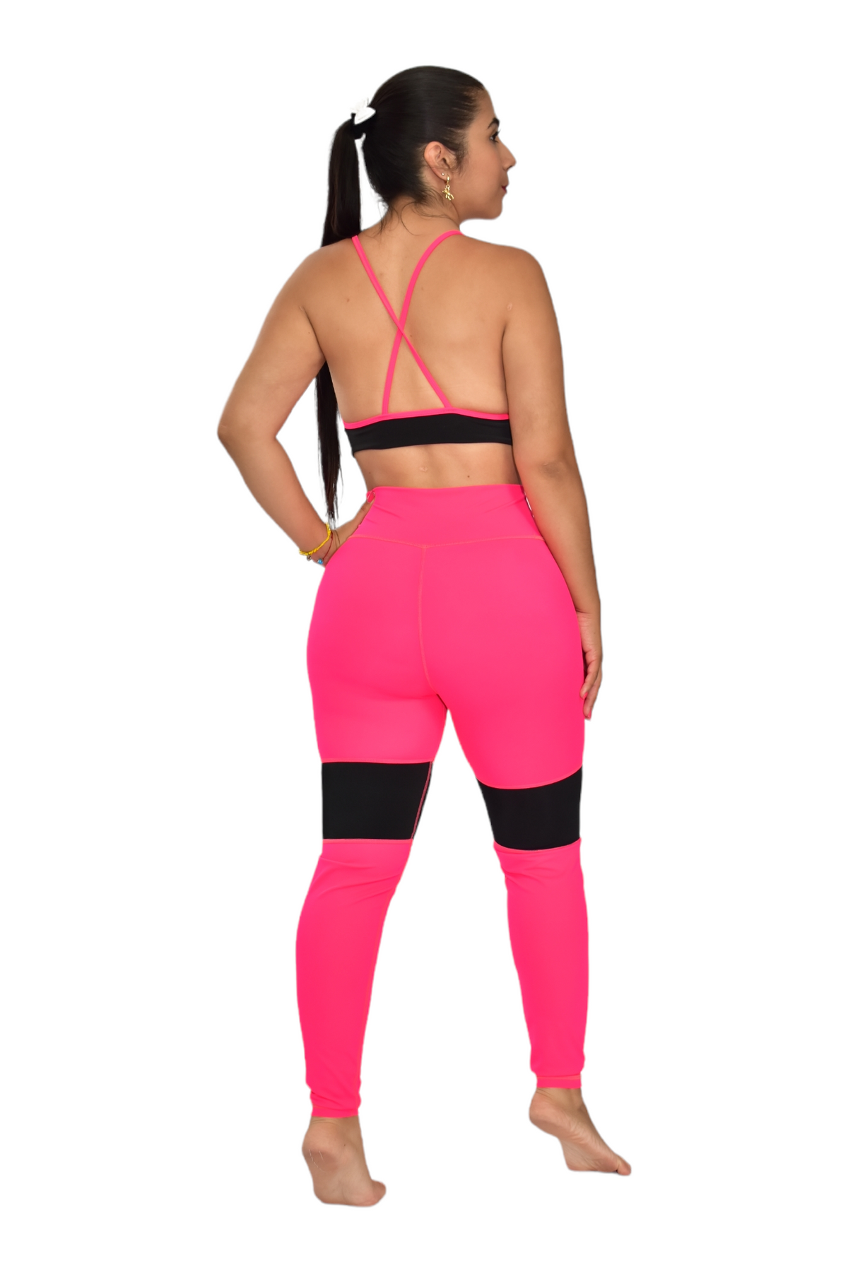 LEGGINS COMBINADA SET 2 PIEZAS PREMIUMTEX FUNCIA CINTA NEGRA oversilvercolombia