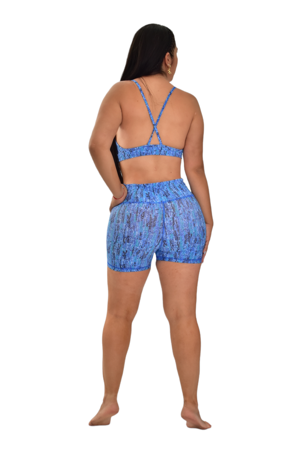 SHORT SET 2 PIEZAS PREMIUMTEX AZUL LINEA CUADRO oversilvercolombia