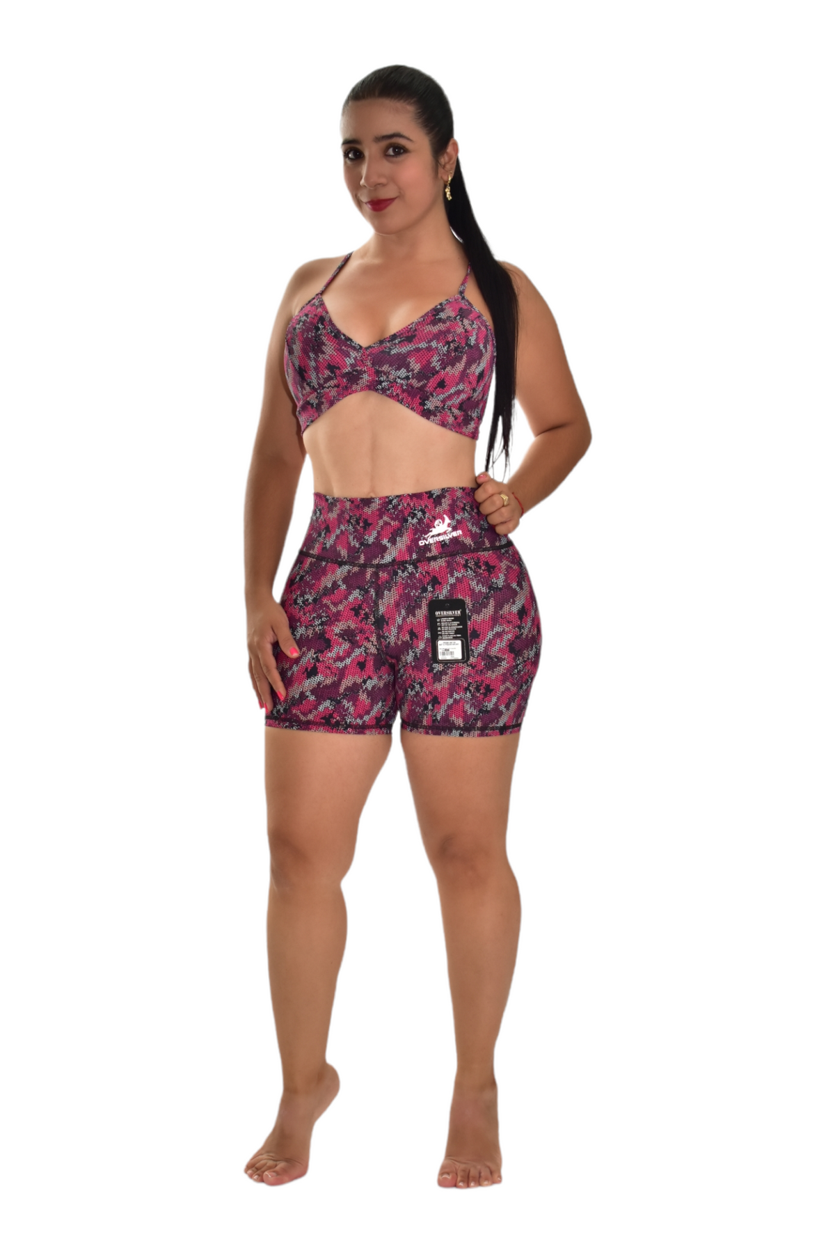 SHORT SET 2 PIEZAS PREMIUMTEX VINOTINTO CUADRO oversilvercolombia