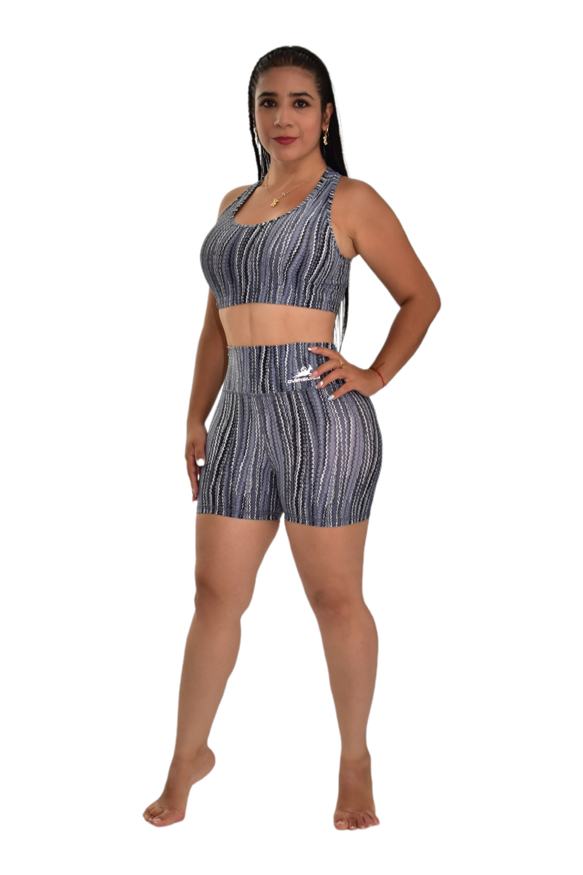 SHORT SET 2 PIEZAS PREMIUMTEX GRIS ESCAMA oversilvercolombia