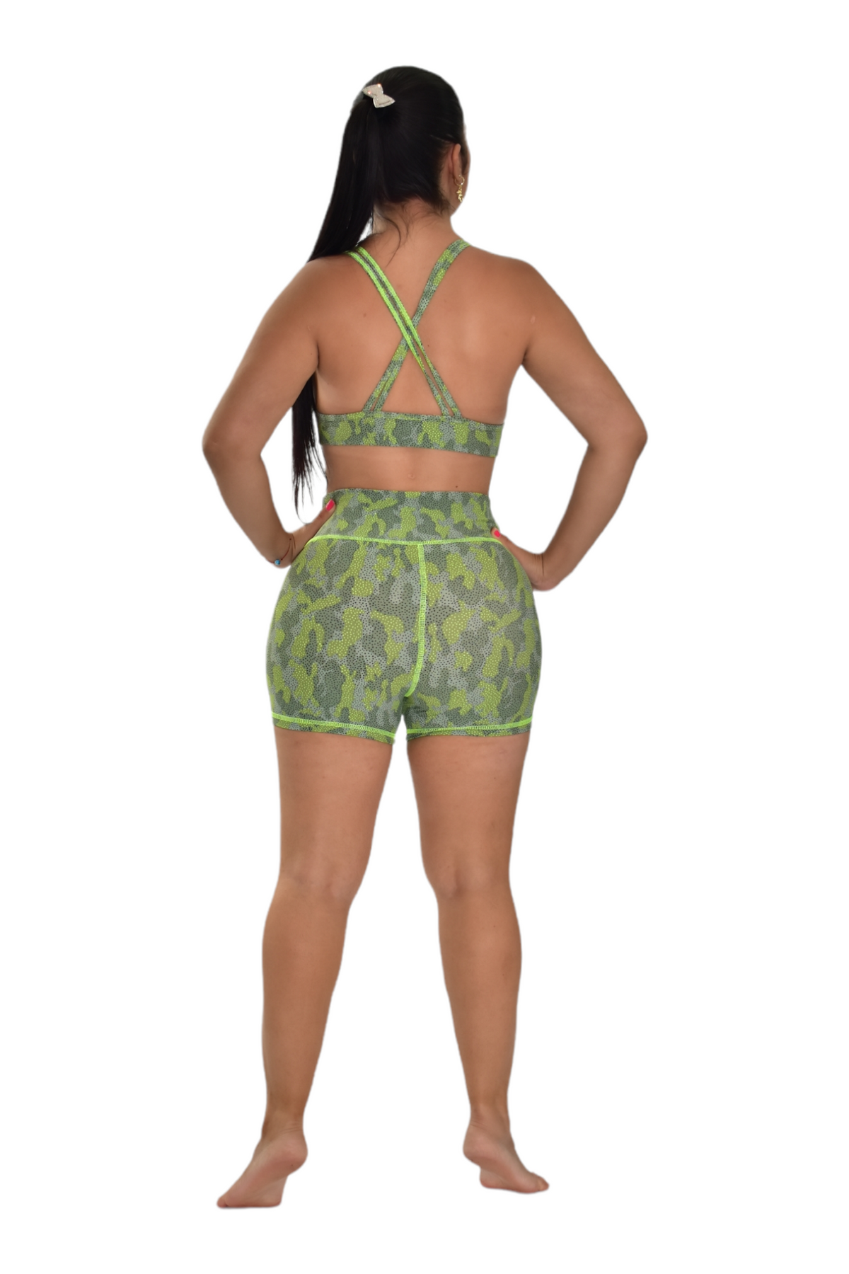 SHORT SET 2 PIEZAS PREMIUMTEX VERDE PUNTOS oversilvercolombia