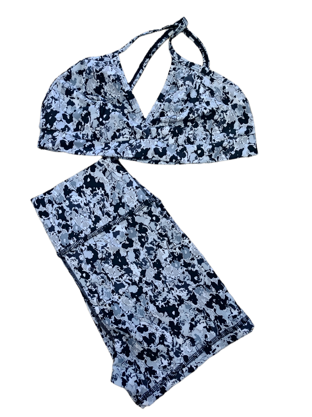 SHORT SET 2 PIEZAS PREMIUMTEX NEGRO MANCHAS oversilvercolombia