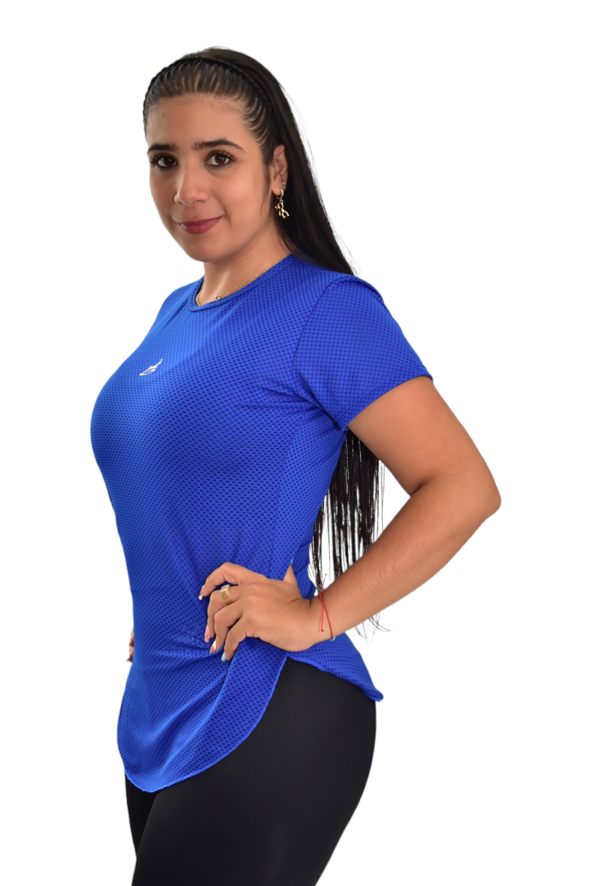 CAMISETA MANGA CORTA MALLA  AZUL REY OVERSILVER®