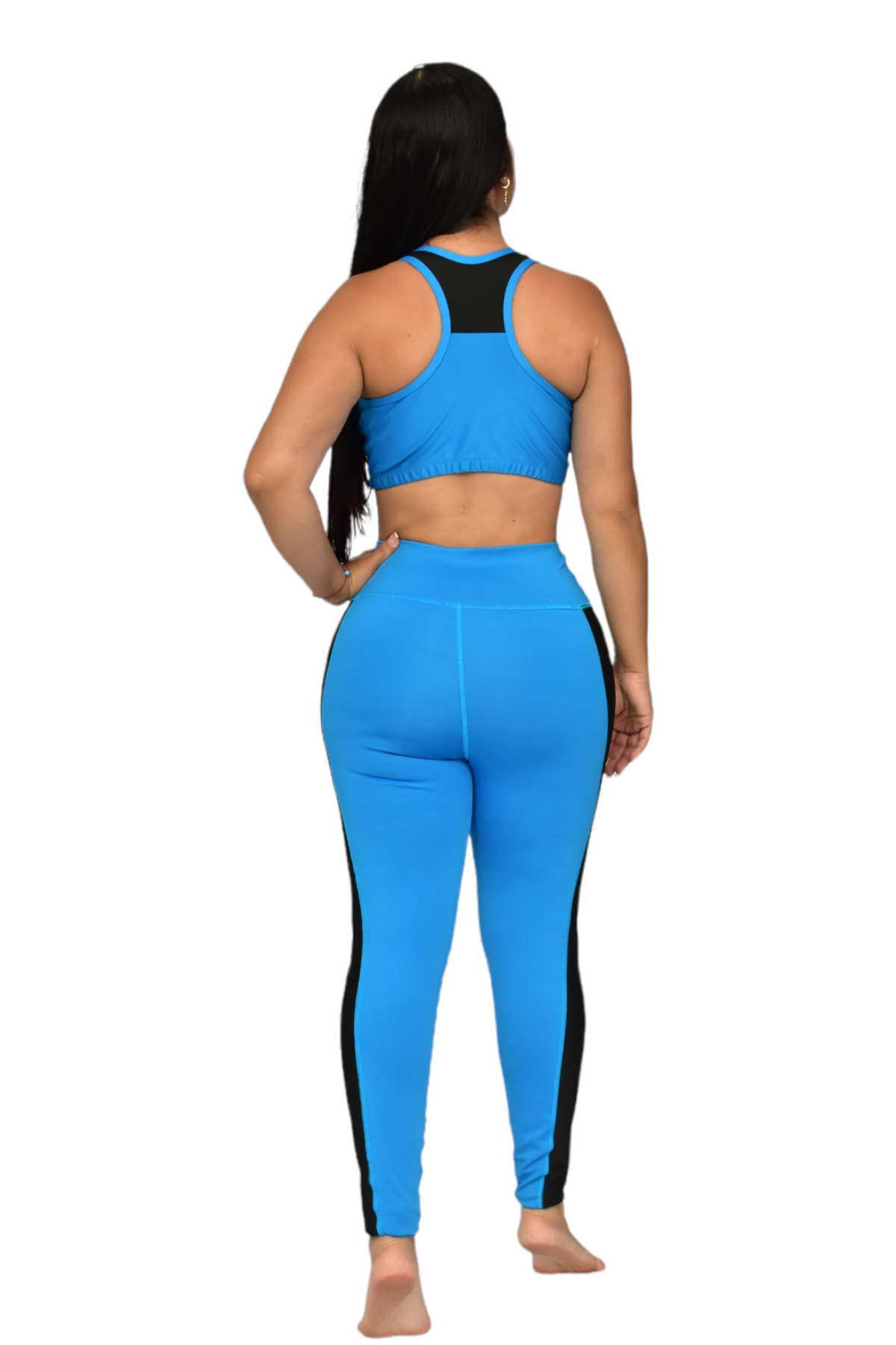 LEGGINS COMBINADO SET 2 PIEZAS SUPLEX AZUL AGUA oversilvercolombia