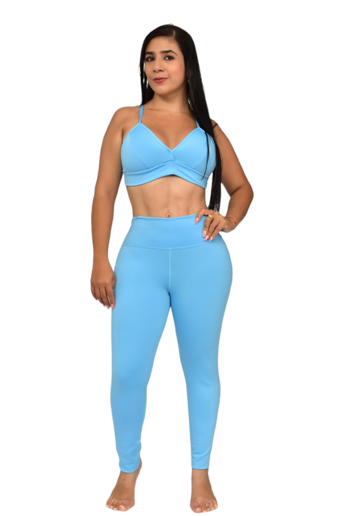 LEGGINS  SET 2 PIEZAS SUPLEX AZUL CIELO oversilvercolombia