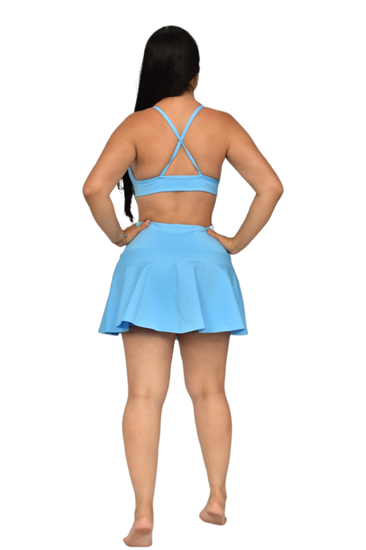 FALDA SHORT SET 2 PIEZAS SUPLEX AZUL CIELO oversilvercolombia