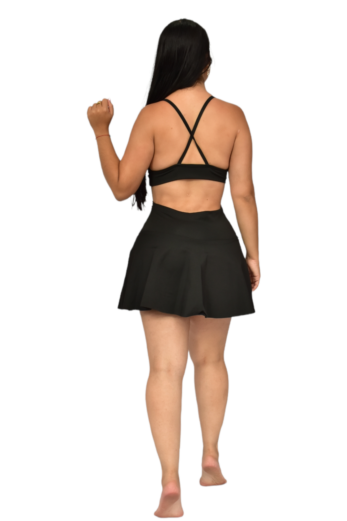 FALDA SHORT SET 2 PIEZAS SUPLEX NEGRO oversilvercolombia