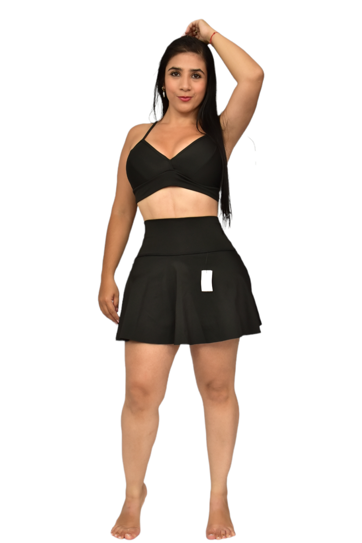 FALDA SHORT SET 2 PIEZAS SUPLEX NEGRO oversilvercolombia