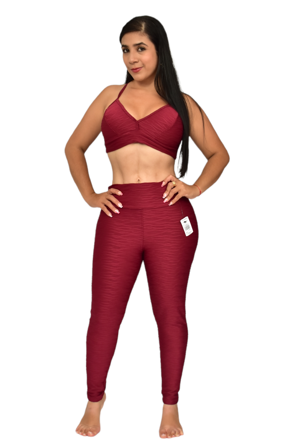 LEGGINS SET 2 PIEZAS TEXTURIZADO VINOTINTO oversilvercolombia