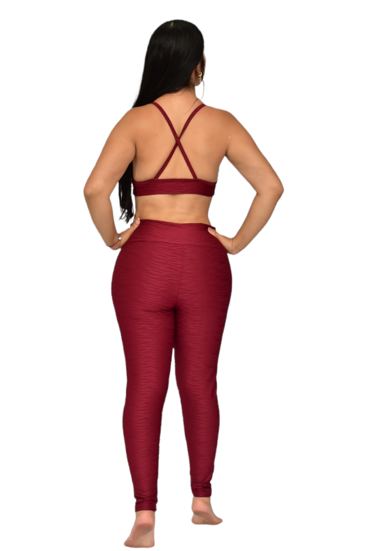 LEGGINS SET 2 PIEZAS TEXTURIZADO VINOTINTO oversilvercolombia
