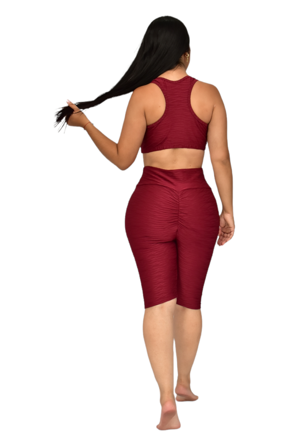 BIKER PUSH UP SET 2 PIEZAS TEXTURIZADO VINOTINTO oversilvercolombia