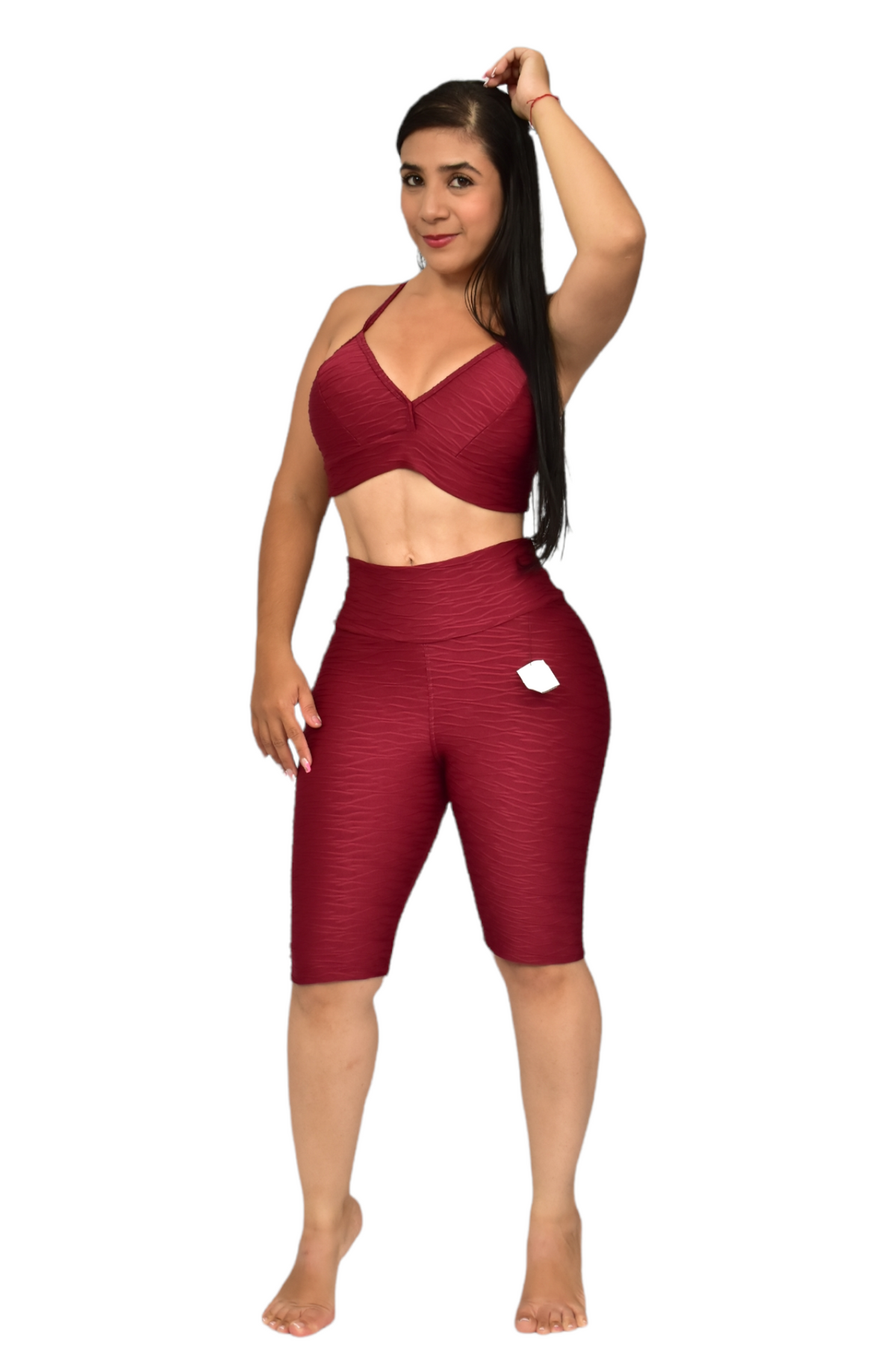 BIKER PUSH UP SET 2 PIEZAS TEXTURIZADO VINOTINTO oversilvercolombia