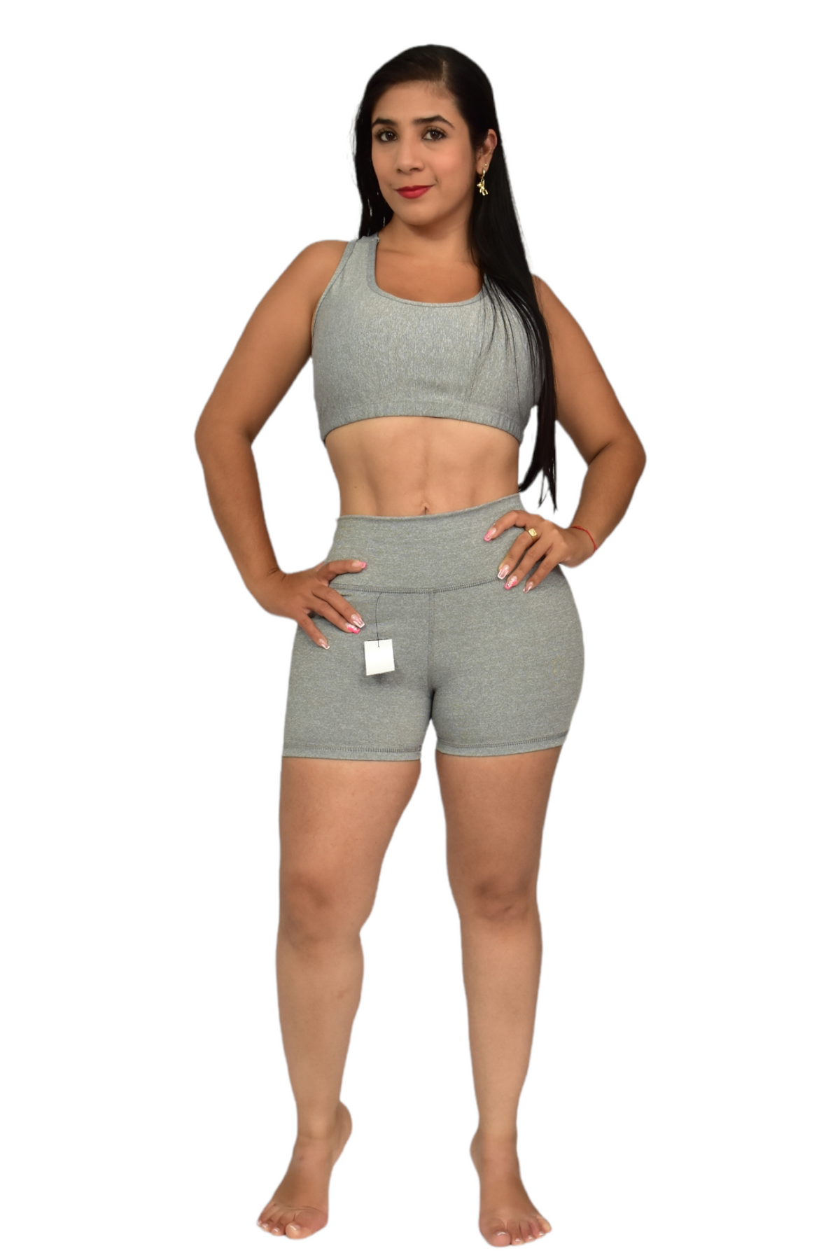 SHORT SET 2 PIEZAS SUPLEX GRIS JASPE oversilvercolombia