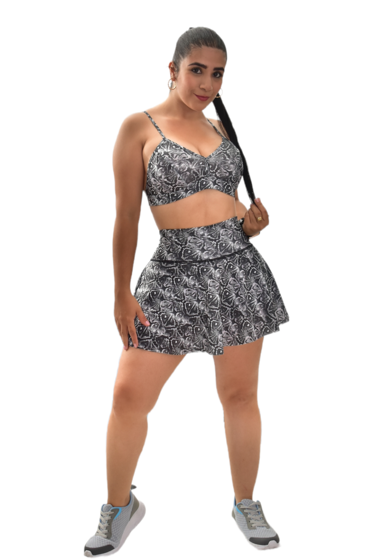 FALDA SHORT SET 2 PIEZAS SPORTGYM ROMBO ESCAMA oversilvercolombia