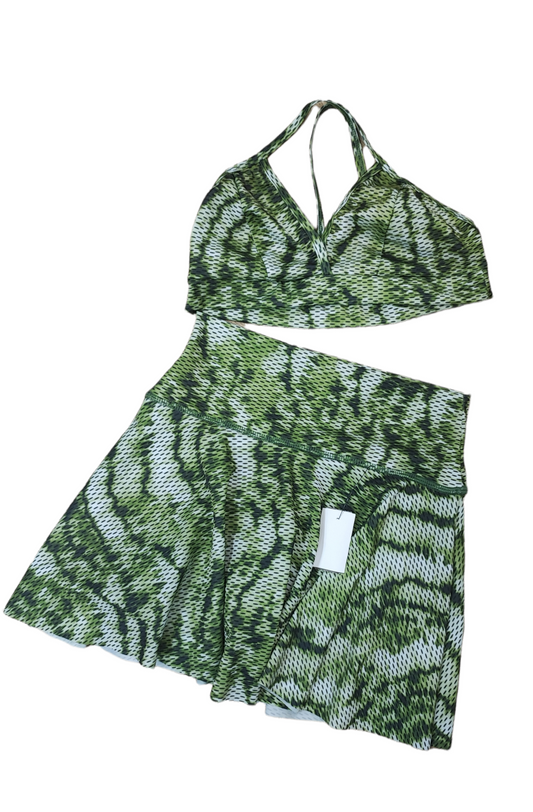 FALDA SHORT SET 2 PIEZAS SPORTGYM VERDE PEPINO oversilvercolombia