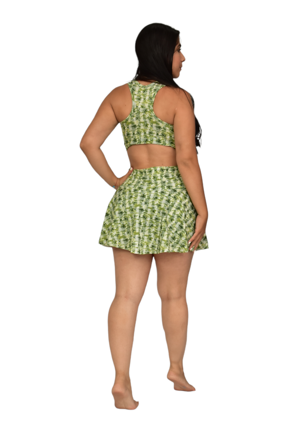 FALDA SHORT SET 2 PIEZAS SPORTGYM PINTAS VERDES oversilvercolombia