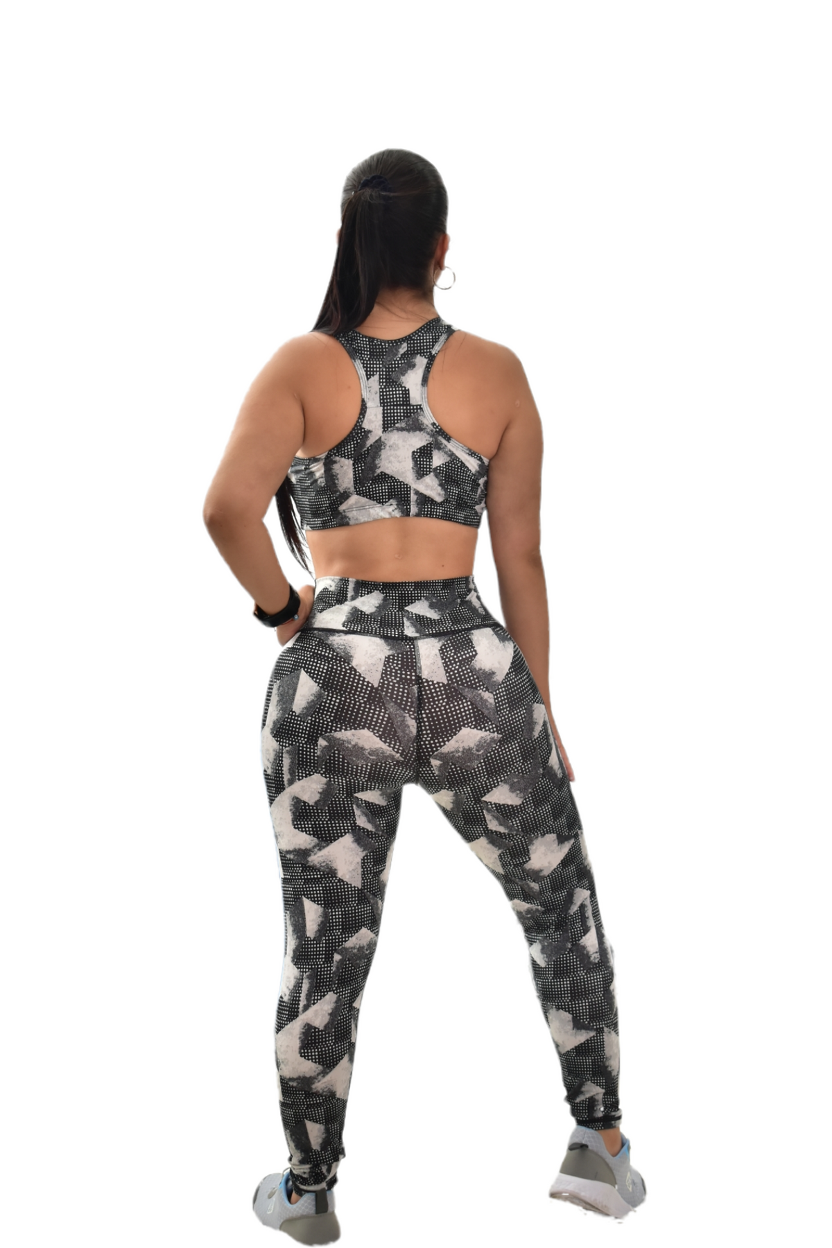 LICRA SET 2 PIEZAS SPORTGYM GRIS MANCHA BLANCA oversilvercolombia