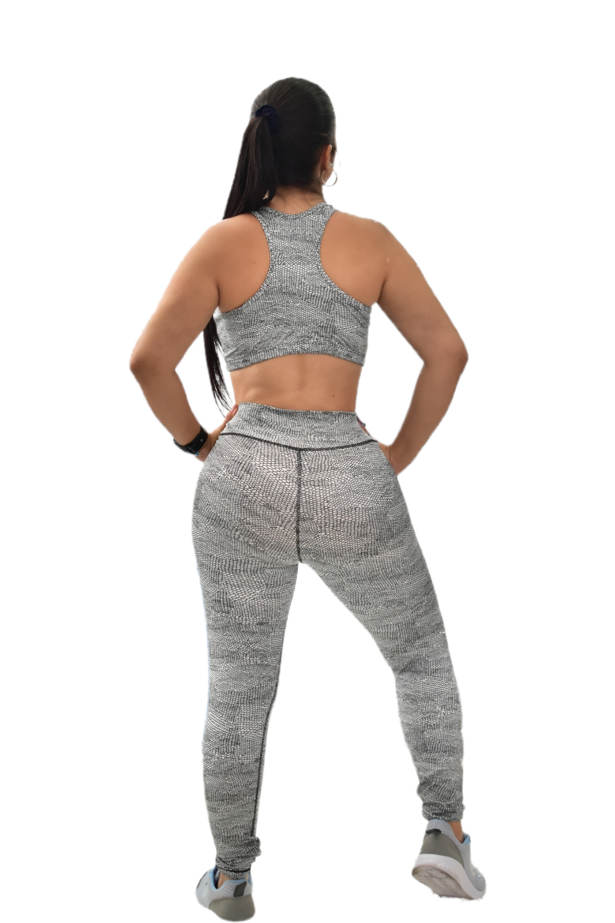 LICRA SET 2 PIEZAS SPORTGYM GRIS PINTAS oversilvercolombia