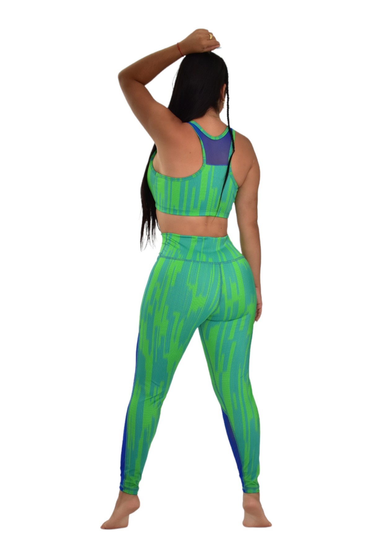 LEGGINS COMBINADA SET 2 PIEZAS SPORTGYM VERDE RELLAS oversilvercolombia