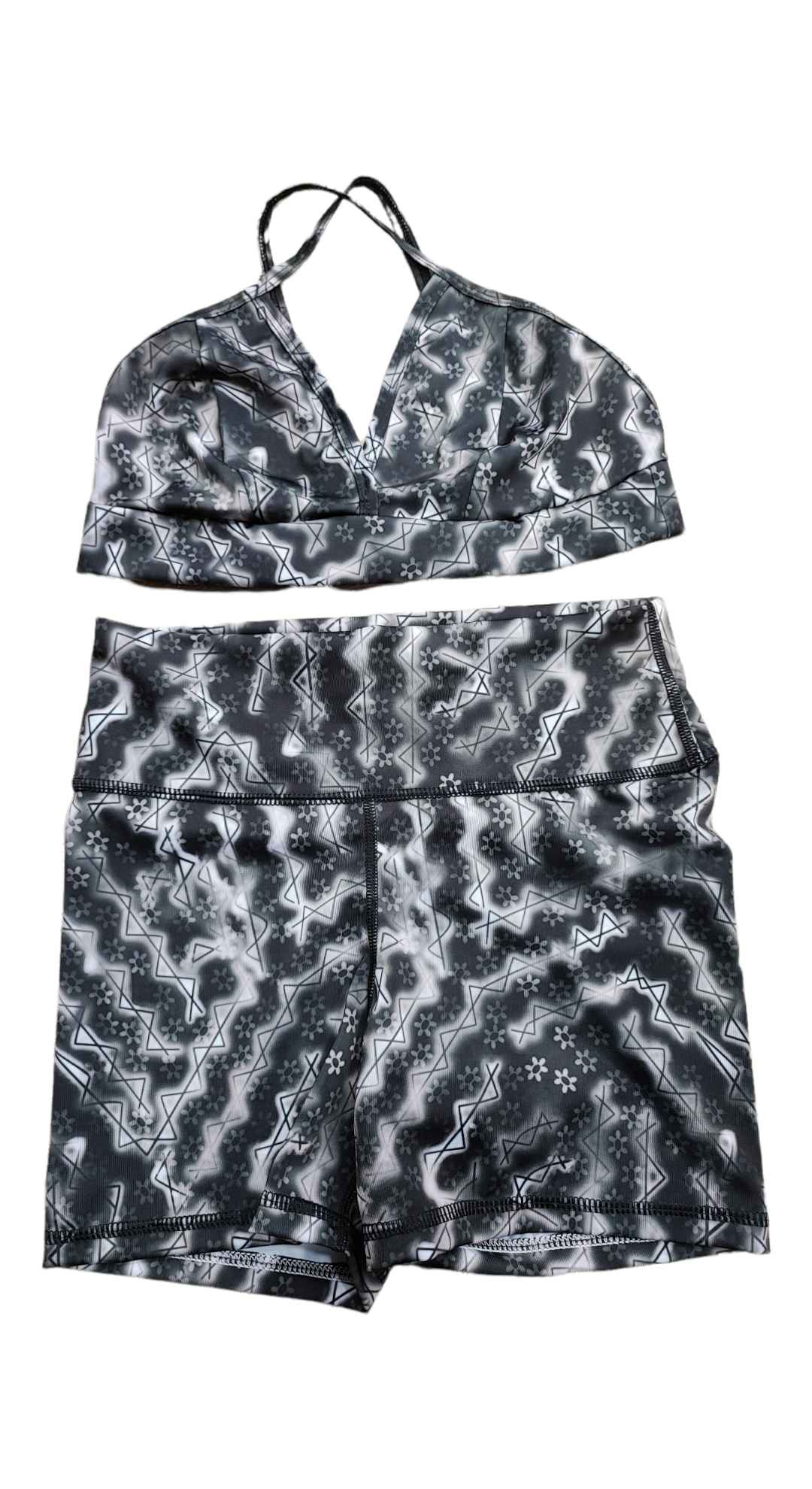 SHORT SET 2 PIEZAS SPORTGYM NEGRO MANCHAS oversilvercolombia