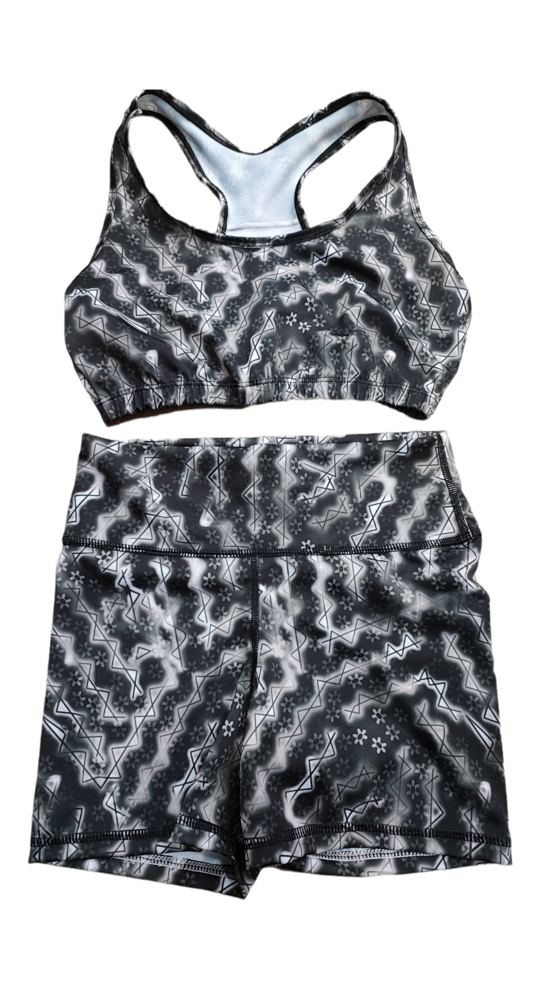 SHORT SET 2 PIEZAS SPORTGYM NEGRO MANCHAS oversilvercolombia