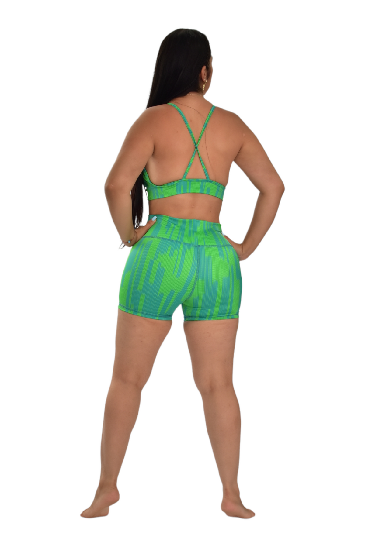 SHORT SET 2 PIEZAS SPORTGYM VERDE RALLAS oversilvercolombia