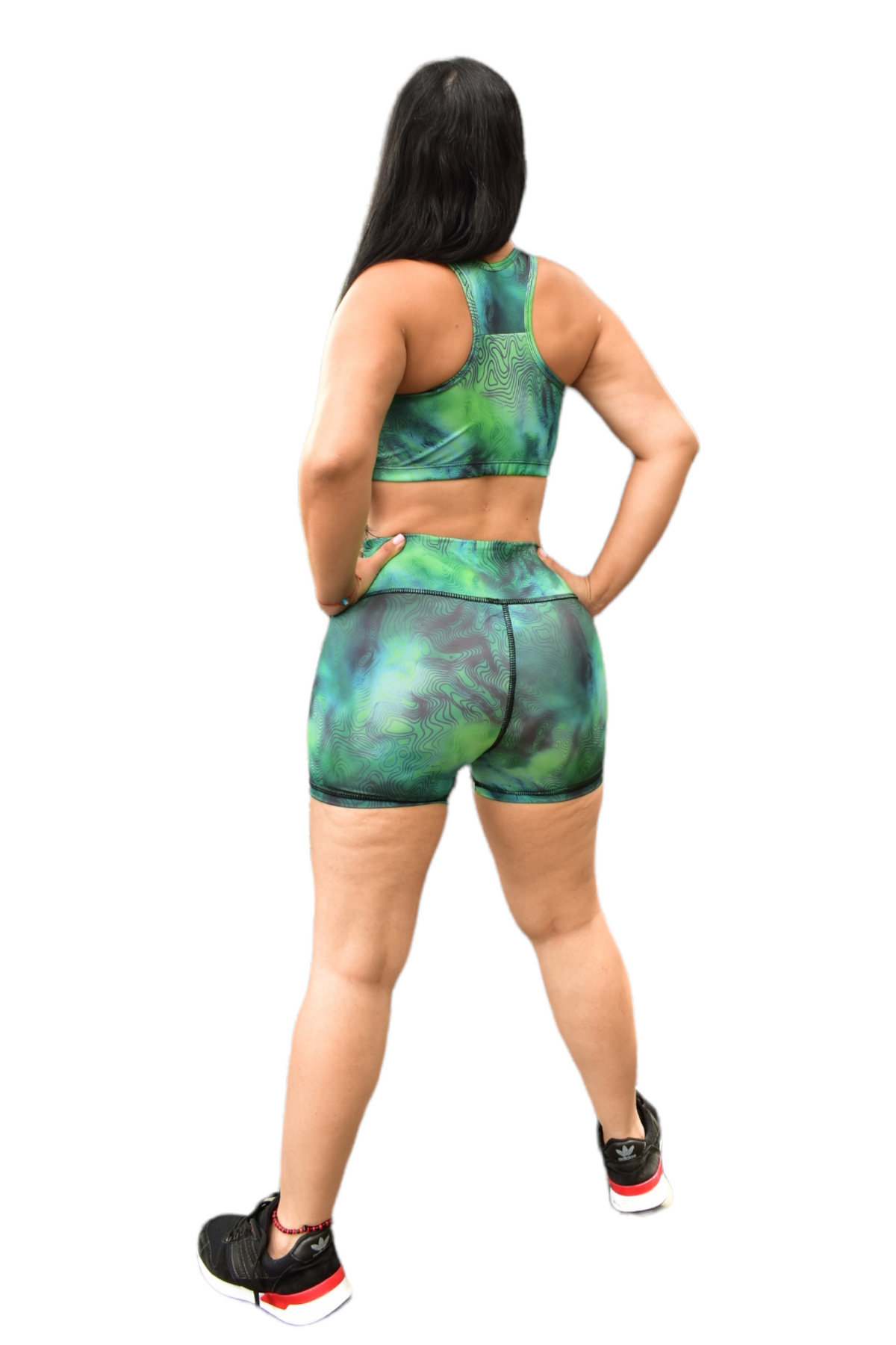 SHORT SET 2 PIEZAS SPORTGYM VERDE ONDAS