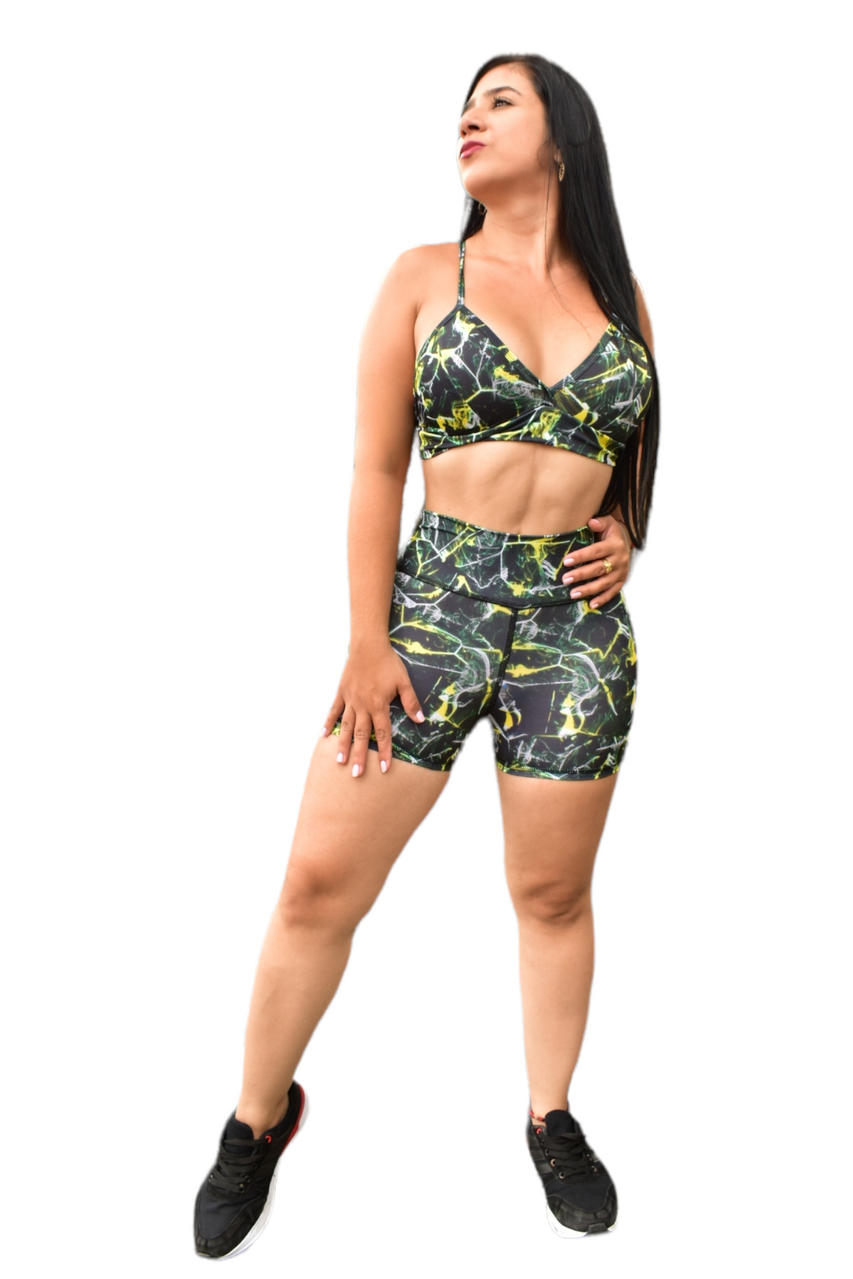 SHORT SET 2 PIEZAS SPORTGYM VERDE ELECTRICO