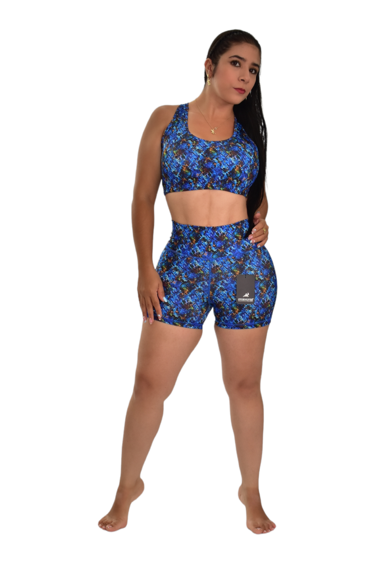 SHORT SET 2 PIEZAS SPORTGYM AZUL MANCHAS oversilvercolombia
