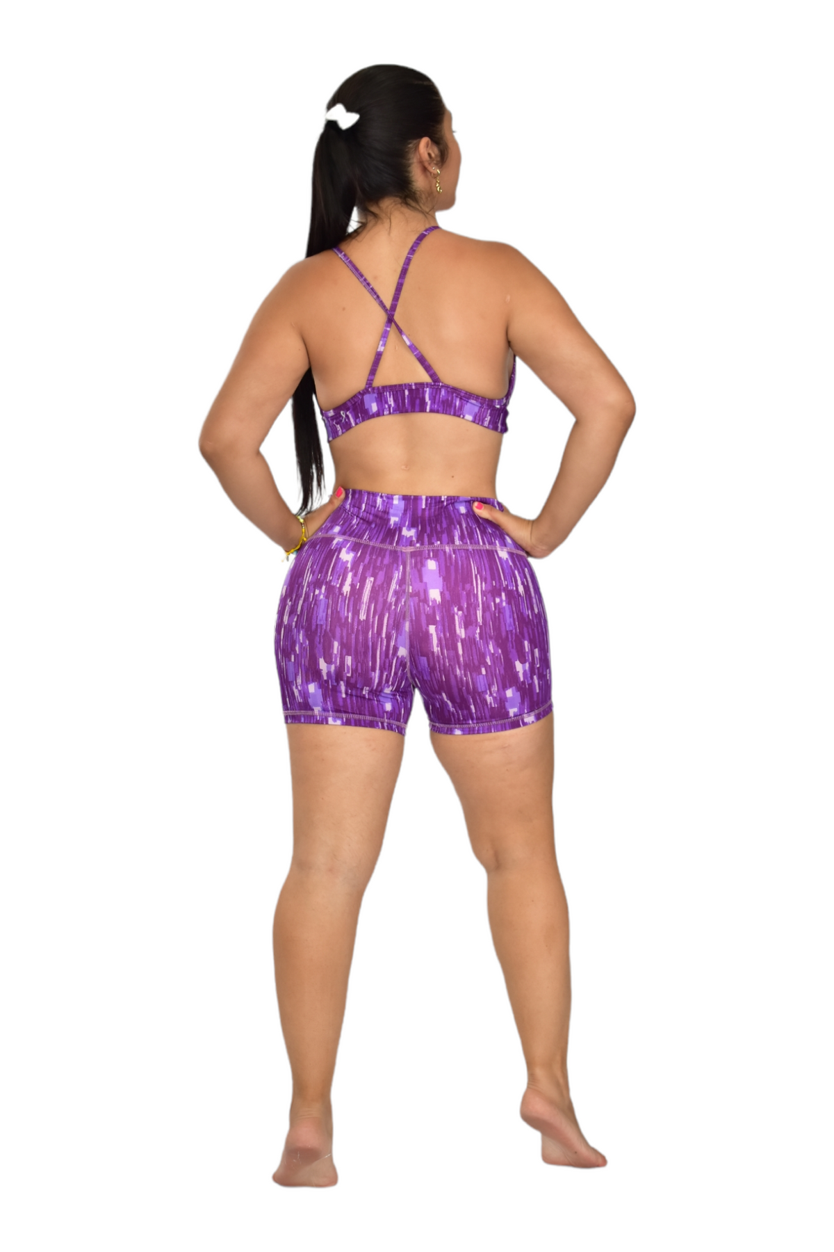 SHORT SET 2 PIEZAS SPORTGYM MORADO RALLAS oversilvercolombia