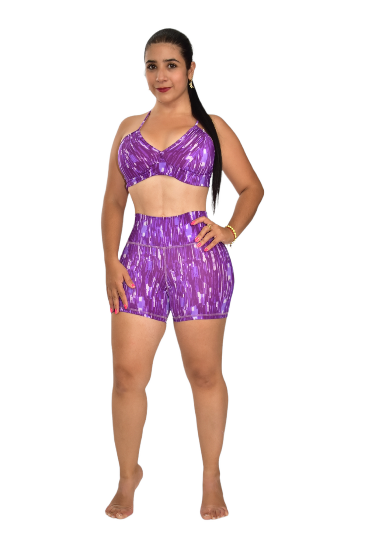 SHORT SET 2 PIEZAS SPORTGYM MORADO RALLAS oversilvercolombia