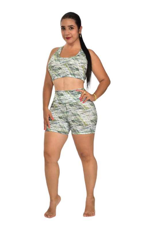 SHORT SET 2 PIEZAS SPORTGYM CLARO RALLAS oversilvercolombia