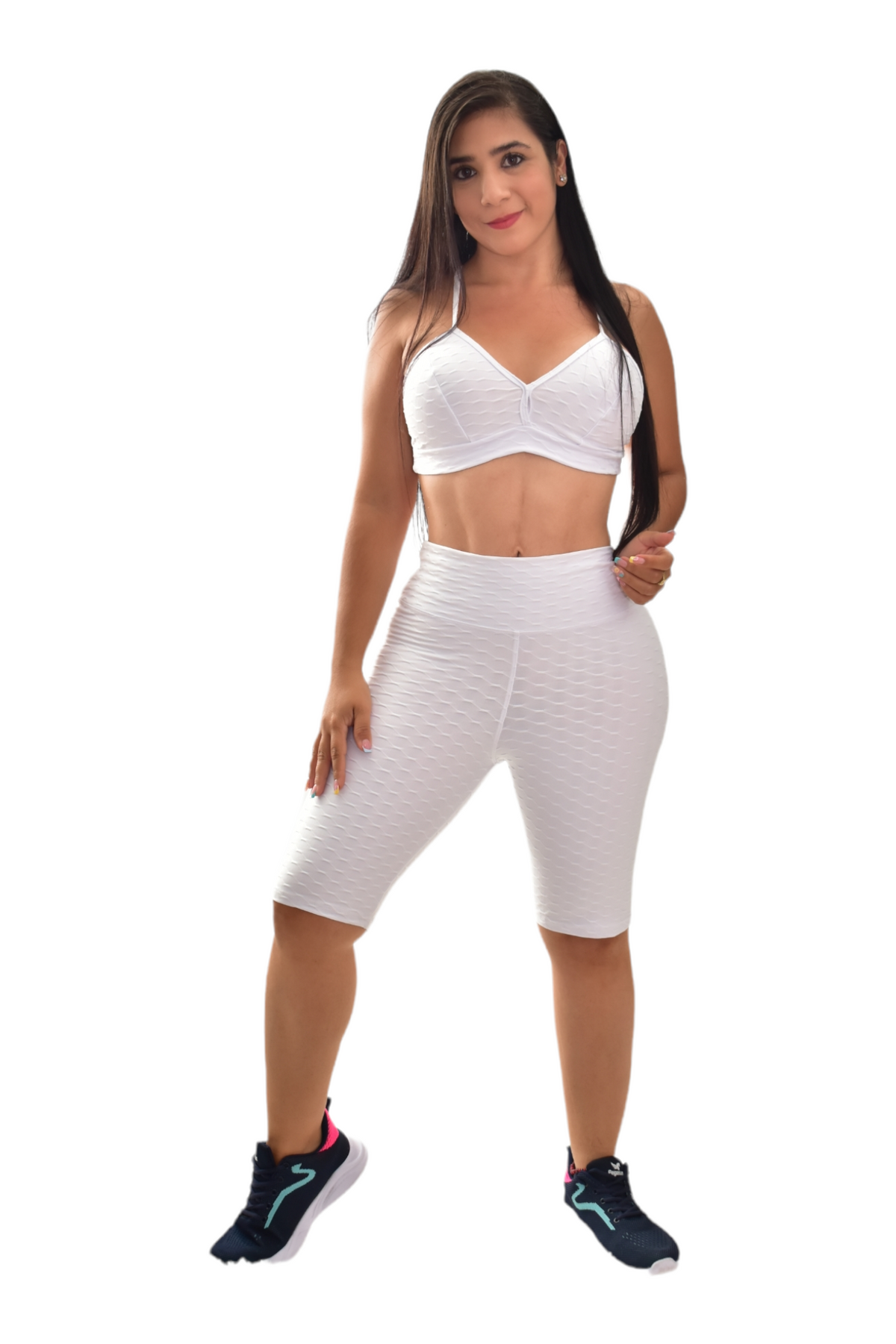 BIKER SET 2 PIEZAS TEXTURIZADO BLANCO oversilvercolombia