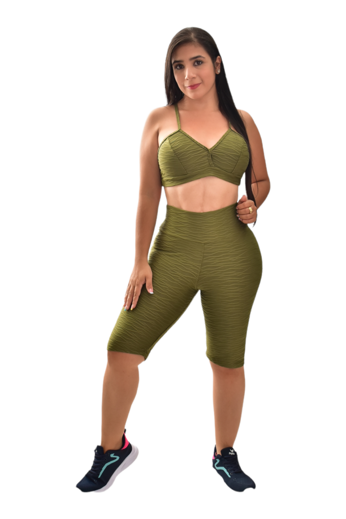BIKER PUSH UP SET 2 PIEZAS TEXTURIZADO VERDE MILITAR oversilvercolombia
