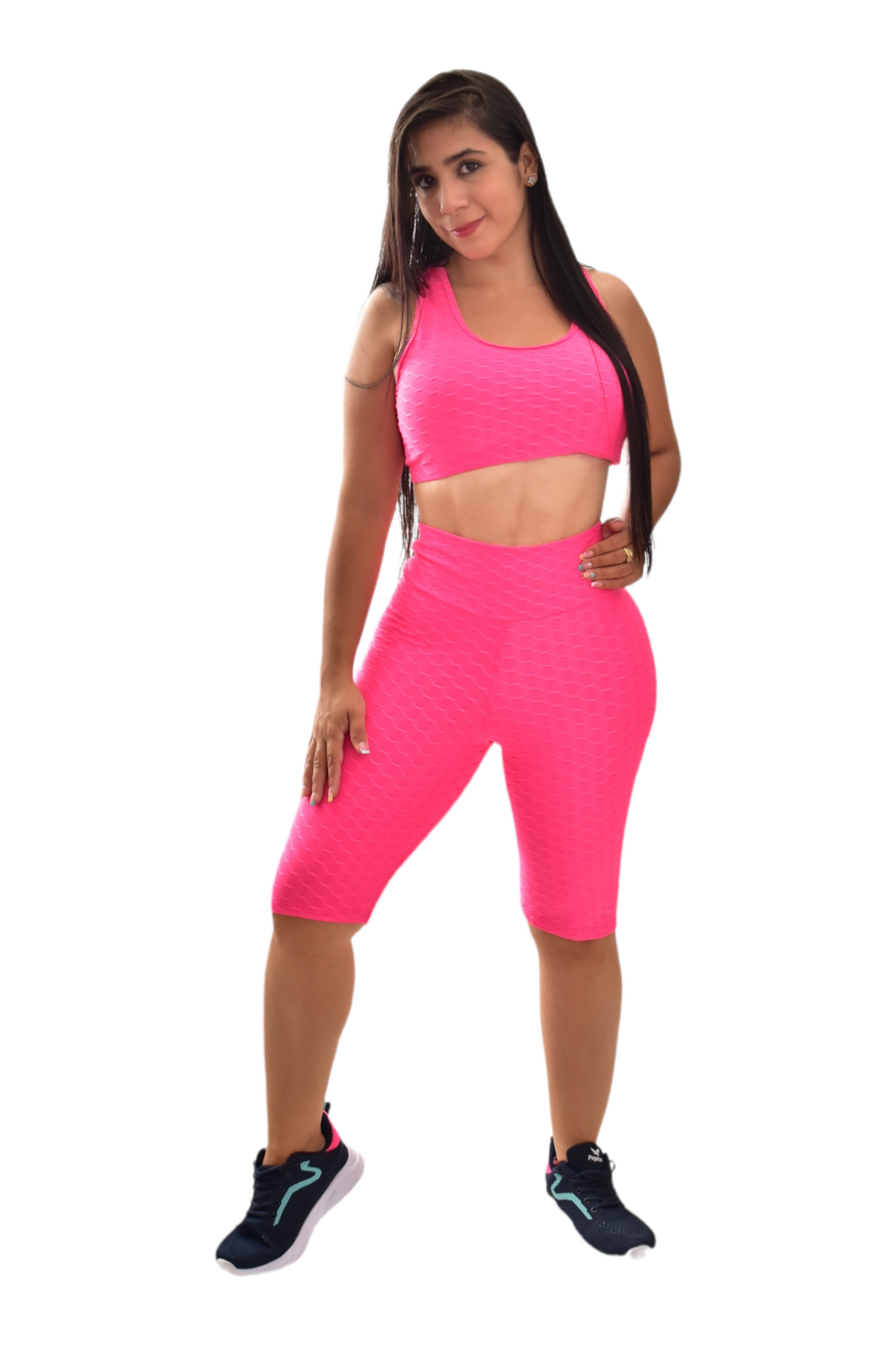 BIKER PUSH UP SET 2 PIEZAS TEXTURIZADO FUCSIA oversilvercolombia