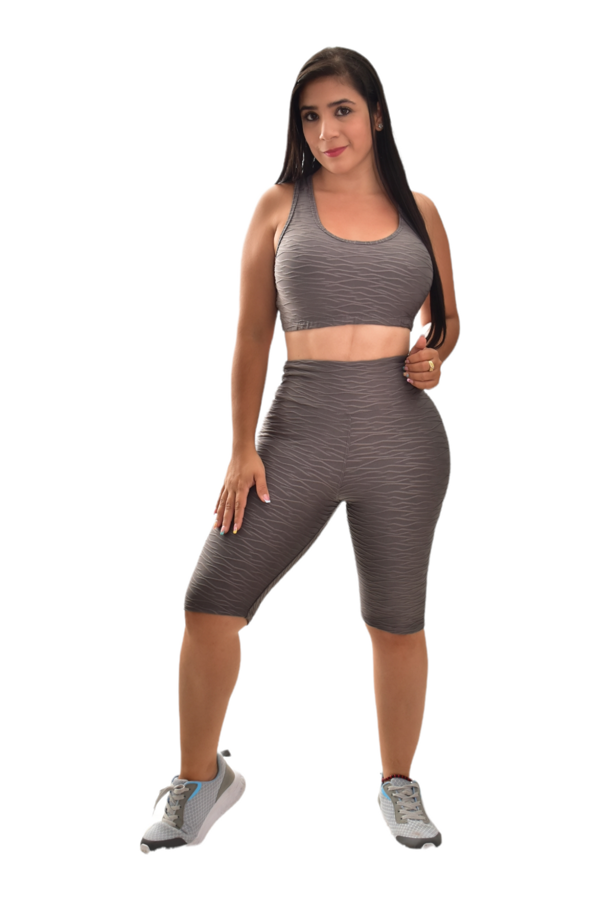 BIKER PUSH UP SET 2 PIEZAS TEXTURIZADO GRIS OSCURO oversilvercolombia