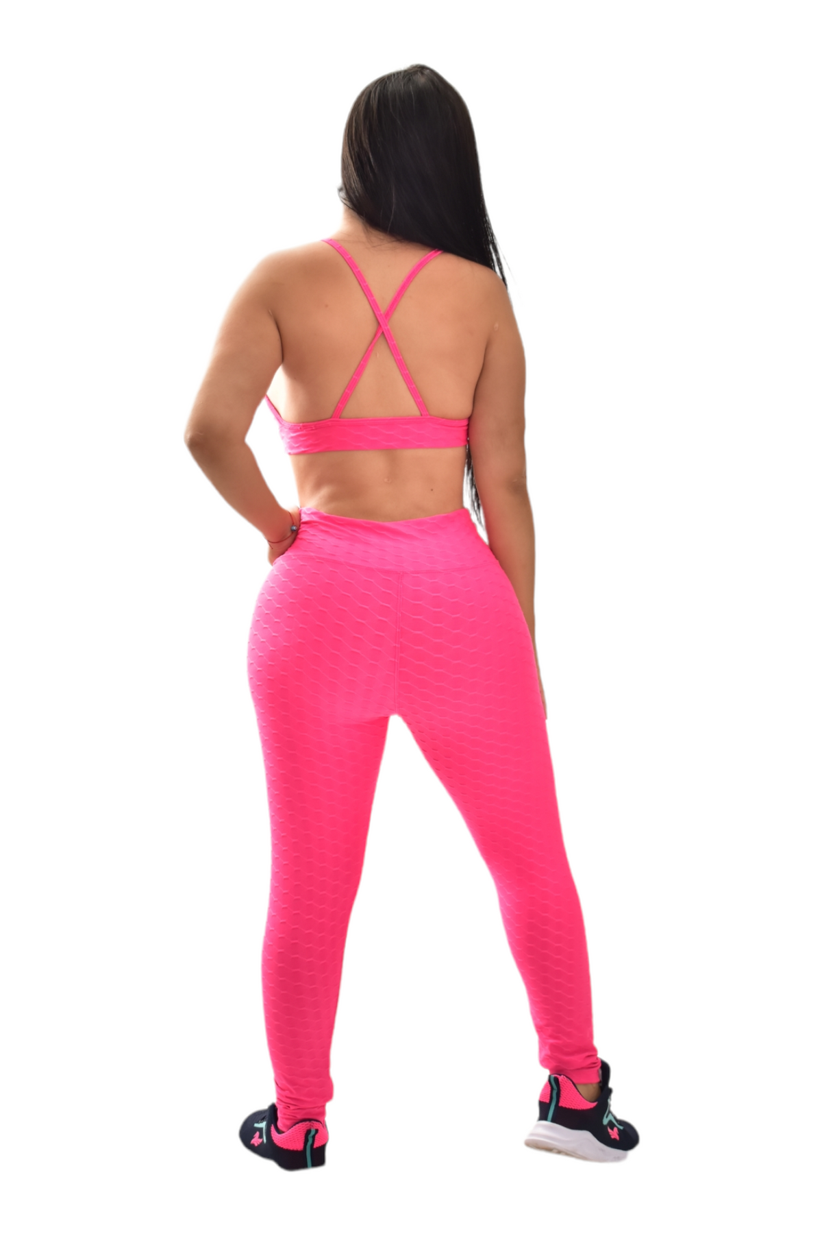 LEGGINS SET 2 PIEZAS TEXTURIZADO FUCSIA oversilvercolombia