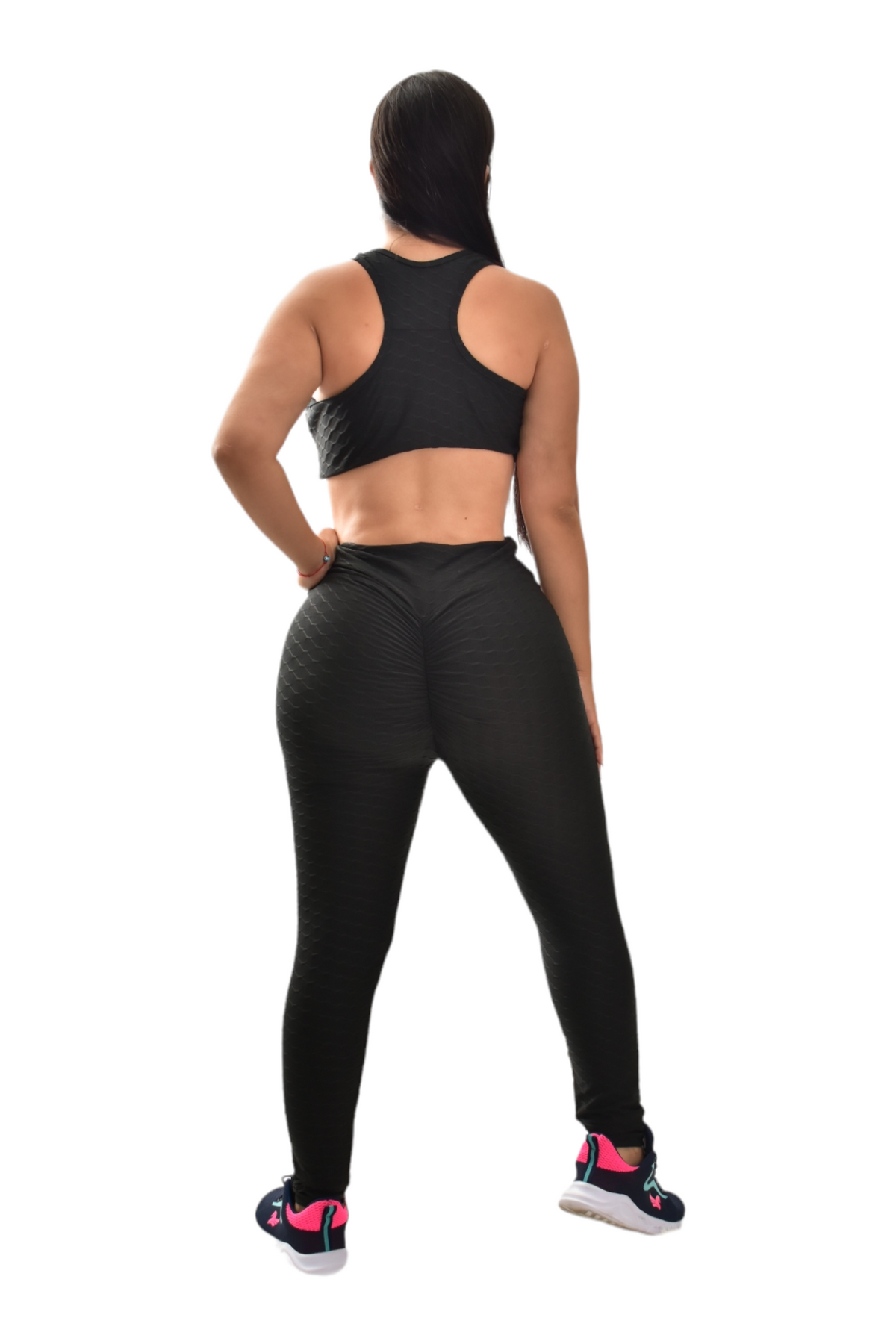 LEGGINS  PUSH UP SET 2 PIEZAS TEXTURIZADO NEGRO oversilvercolombia