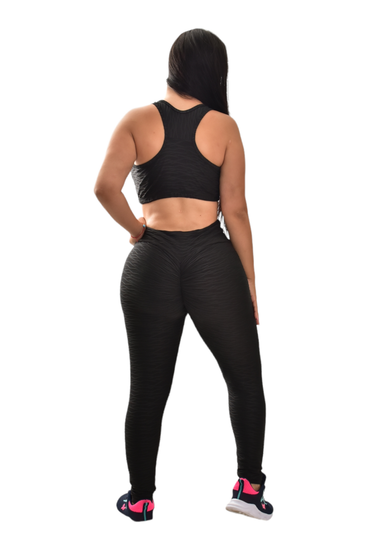 LEGGINS  PUSH UP SET 2 PIEZAS TEXTURIZADO NEGRO oversilvercolombia